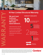 The Centex 10 Year Warranty