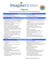 Imagine Homes - Palacios - Included Features